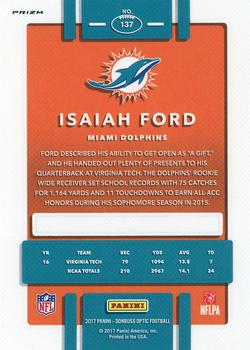 2017 Donruss Optic - Lime #137 Isaiah Ford Back