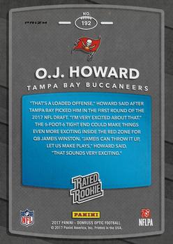 2017 Donruss Optic - Red and Yellow #192 O.J. Howard Back