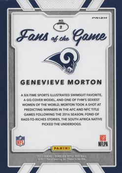 2017 Donruss Optic - Fans of the Game #2 Genevieve Morton Back