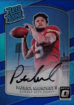 2017 Donruss Optic - Rated Rookies Autographs Blue #177 Patrick Mahomes II Front
