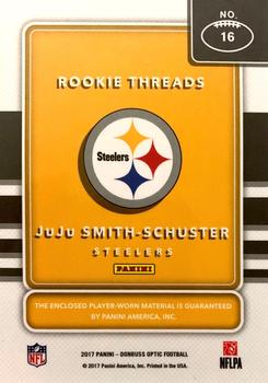 2017 Donruss Optic - Rookie Threads #16 JuJu Smith-Schuster Back