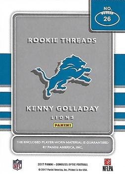 2017 Donruss Optic - Rookie Threads #26 Kenny Golladay Back