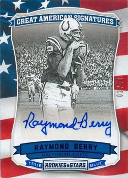 2016 Panini Rookies & Stars - Great American Signatures True Blue #GS-RB Raymond Berry Front