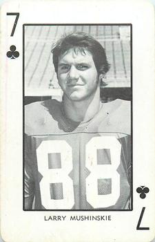 1973 Nebraska Cornhuskers Playing Cards (White Backs) #7♣ Larry Mushinskie Front