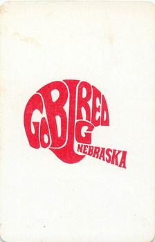 1973 Nebraska Cornhuskers Playing Cards (White Backs) #Q♣ Brent Longwell Back