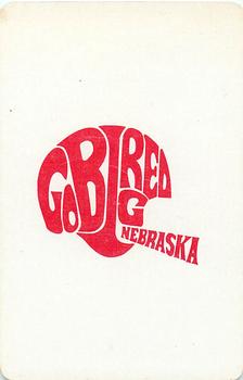1973 Nebraska Cornhuskers Playing Cards (White Backs) #K♣ George Kyros Back