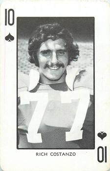 1973 Nebraska Cornhuskers Playing Cards (White Backs) #10♠ Rich Costanzo Front