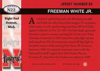 2008 TK Legacy Nebraska Cornhuskers #N22 Freeman White Jr. Back