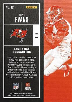 2017 Panini Contenders - Championship Ticket #12 Mike Evans Back