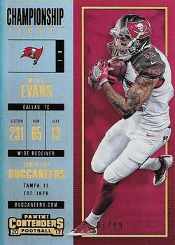 2017 Panini Contenders - Championship Ticket #12 Mike Evans Front