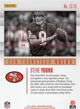 2017 Panini Contenders - Legendary Contenders Silver #LC-13 Steve Young Back