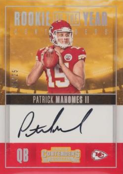 2017 Panini Contenders - Rookie of the Year Contenders Autographs #RY-PM Patrick Mahomes II Front