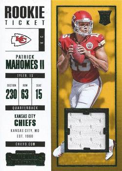 2017 Panini Contenders - Rookie Ticket Swatches #SW-3 Patrick Mahomes II Front