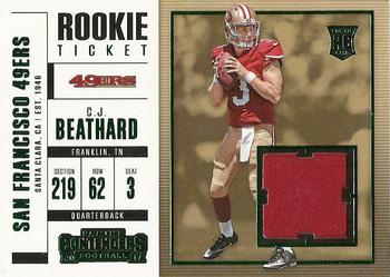 2017 Panini Contenders - Rookie Ticket Swatches #SW-7 C.J. Beathard Front