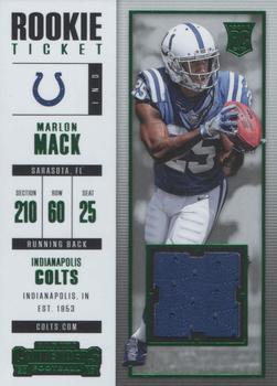 2017 Panini Contenders - Rookie Ticket Swatches #SW-14 Marlon Mack Front