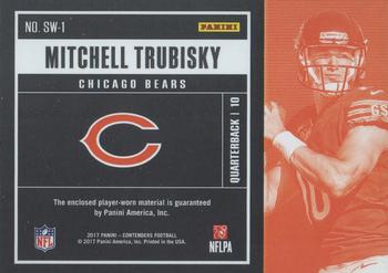2017 Panini Contenders - Rookie Ticket Swatches #SW-1 Mitchell Trubisky Back