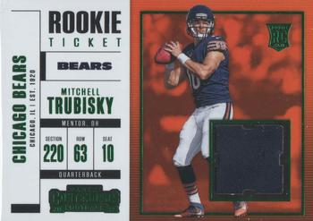 2017 Panini Contenders - Rookie Ticket Swatches #SW-1 Mitchell Trubisky Front