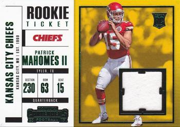 2017 Panini Contenders - Rookie Ticket Swatches #SW-3 Patrick Mahomes II Front