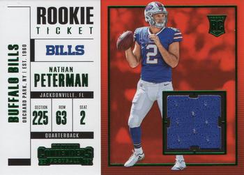 2017 Panini Contenders - Rookie Ticket Swatches #SW-8 Nathan Peterman Front