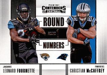 2017 Panini Contenders - Round Numbers #RN-2 Leonard Fournette / Christian McCaffrey Front