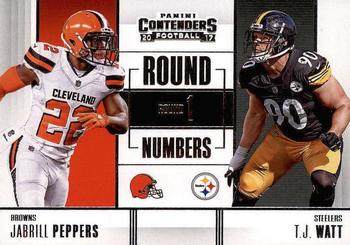 2017 Panini Contenders - Round Numbers #RN-3 Jabrill Peppers / T.J. Watt Front