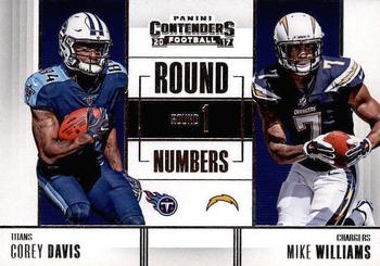 2017 Panini Contenders - Round Numbers #RN-5 Corey Davis / Mike Williams Front