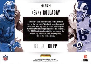 2017 Panini Contenders - Round Numbers #RN-14 Kenny Golladay / Cooper Kupp Back