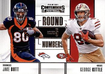 2017 Panini Contenders - Round Numbers #RN-20 Jake Butt / George Kittle Front