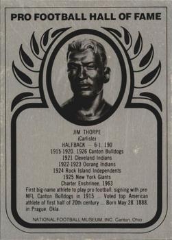 1982-83 Hall of Fame Metallics #NNO Jim Thorpe Front