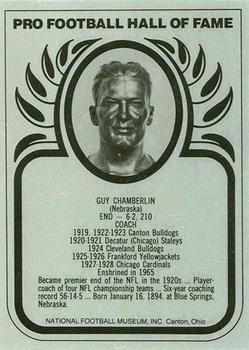 1982-83 Hall of Fame Metallics #NNO Guy Chamberlin Front
