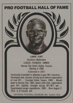 1982-83 Hall of Fame Metallics #NNO Lamar Hunt Front