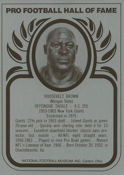 1982-83 Hall of Fame Metallics #NNO Roosevelt Brown Front