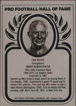 1982-83 Hall of Fame Metallics #NNO Dan Reeves Front