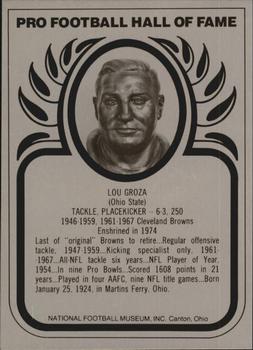 1982-83 Hall of Fame Metallics #NNO Pete Pihos Front