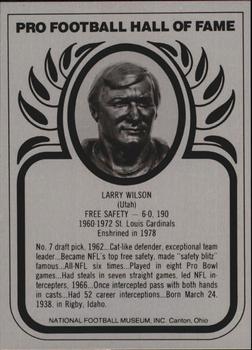 1982-83 Hall of Fame Metallics #NNO Larry Wilson Front