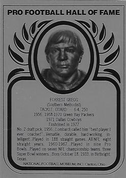 1982-83 Hall of Fame Metallics #NNO Forrest Gregg Front