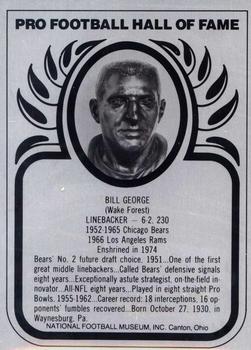 1982-83 Hall of Fame Metallics #NNO Bill George Front
