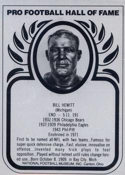 1982-83 Hall of Fame Metallics #NNO Bill Hewitt Front