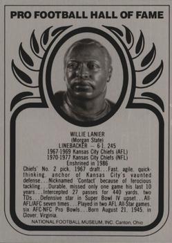 1986 Hall of Fame Metallics #NNO Willie Lanier Front