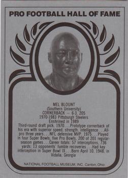 1989 Hall of Fame Metallics #NNO Mel Blount Front