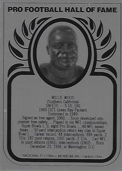 1989 Hall of Fame Metallics #NNO Willie Wood Front