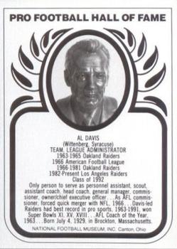 1992 Hall of Fame Metallics #NNO Al Davis Front