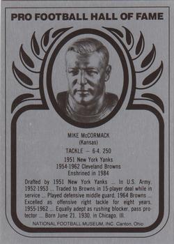 1984 Hall of Fame Metallics #NNO Mike McCormack Front