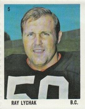 1971 Eddie Sargent Stamps #5 Ray Lychak Front