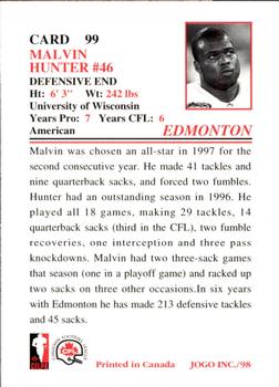 1998 JOGO #99 Malvin Hunter Back