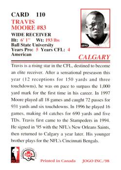 1998 JOGO #110 Travis Moore Back
