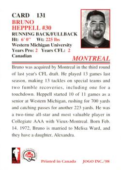 1998 JOGO #131 Bruno Heppell Back