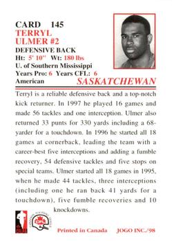 1998 JOGO #145 Terryl Ulmer Back