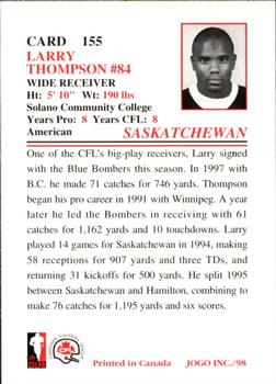1998 JOGO #155 Larry Thompson Back