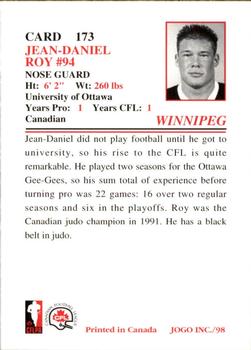1998 JOGO #173 Jean-Daniel Roy Back